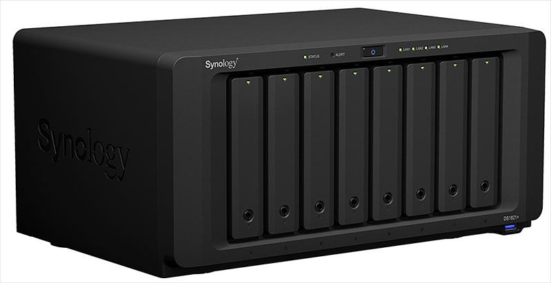 Схд Synology QC2,2GhzCPU/4GbDDR4(upto32)/RAID0,1,10,5,6/upto 8hot plug HDD SATA(3,5' or 2,5')(upto18 with 2xDX517)+ 2 M2 slots/4xUSB3.2/2eSATA/4GigE(+1Expslot)/iSCSI/2xIPcam(upto40)/1xPS/3YW repl DS1819+ (DS1821+) фото 2