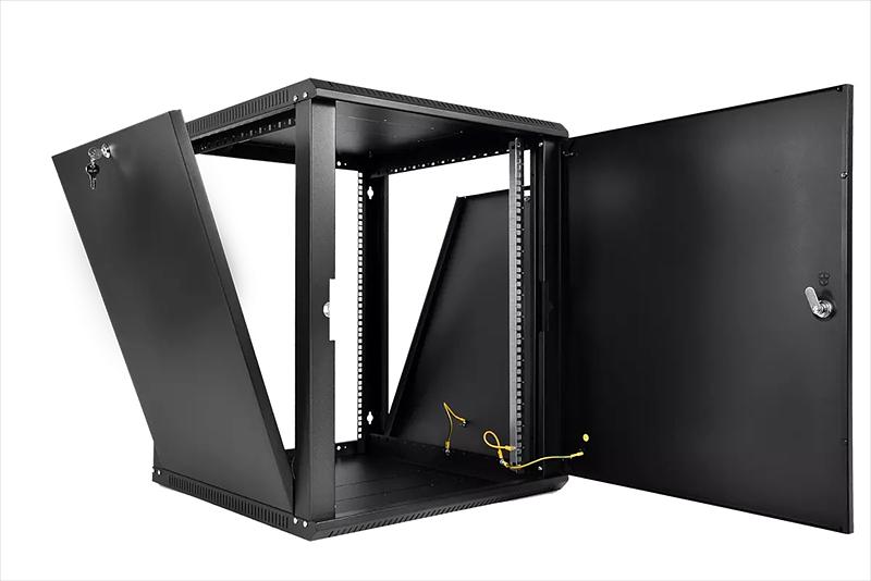 ЦМО Шкаф телекоммуникационный настенный разборный ЭКОНОМ 18U (600? 350) дверь металл, цвет черный (ШРН-Э-18.350.1-9005) фото 3