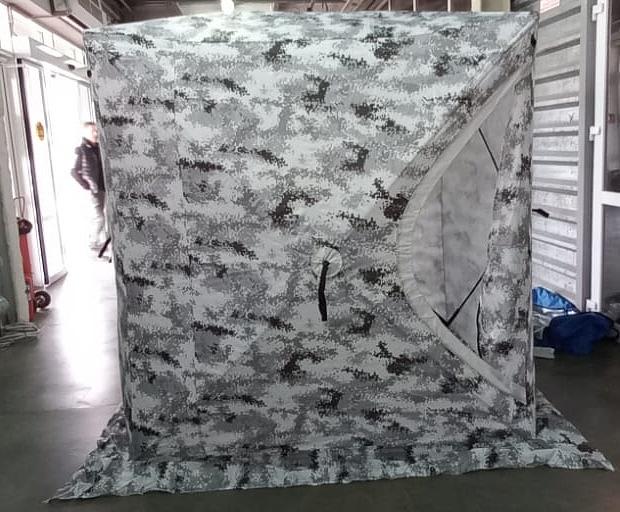 Недорогая зимняя палатка куб 3, 200х200х220 см. камуфляж фото 7