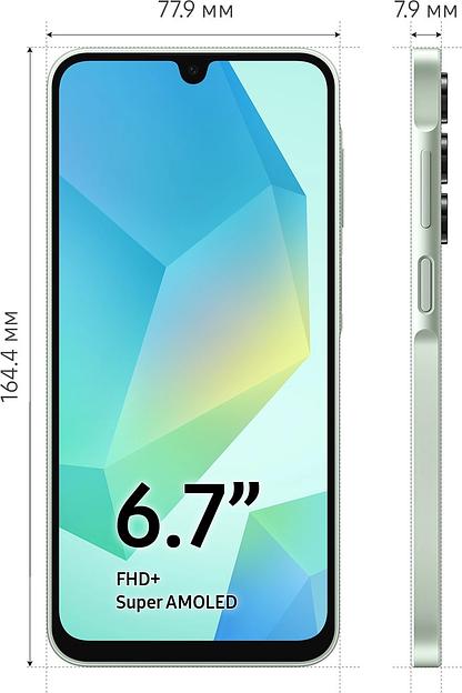 Смартфон Samsung SM-A165F Galaxy A16 128Gb 4Gb мятный моноблок 3G 4G 6.7" 1080x2340 Android 14 50Mpix 802.11 a/b/g/n/ac NFC GPS GSM900/1800 GSM1900 TouchSc фото 3