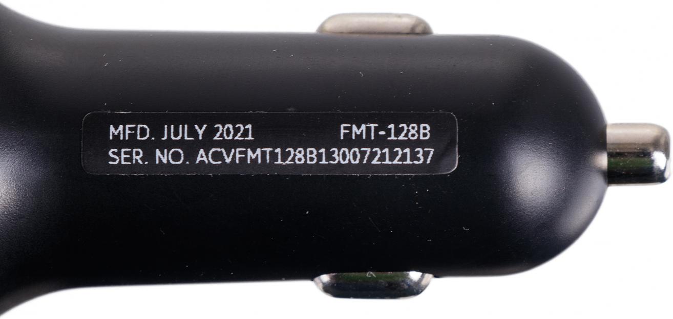 Автомобильный FM-модулятор ACV FMT-128B черный MicroSD BT USB (38762) фото 8