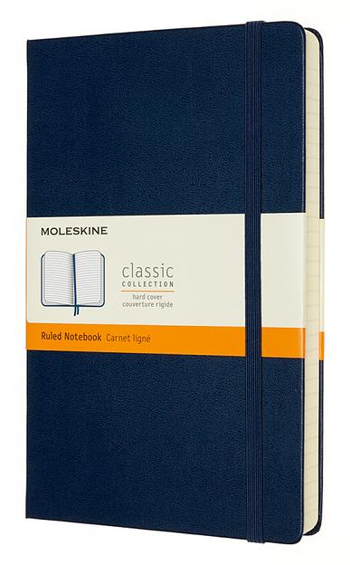 Блокнот Moleskine CLASSIC EXPENDED QP060EXPB20 Large 130х210мм 400стр. линейка твердая обложка синий сапфир фото 1