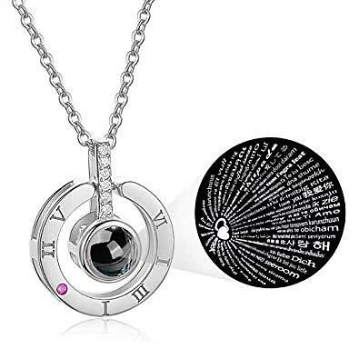 Цепочка и кулон Pandora «Я тебя люблю на 100 языках», серебро 925 проба фото 3