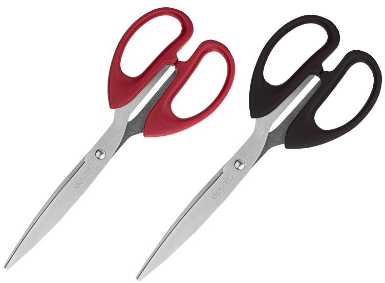 Ножницы Deli EM611 офисные 210мм ручки пластиковые сталь ассорти чехол с европод. фото 1