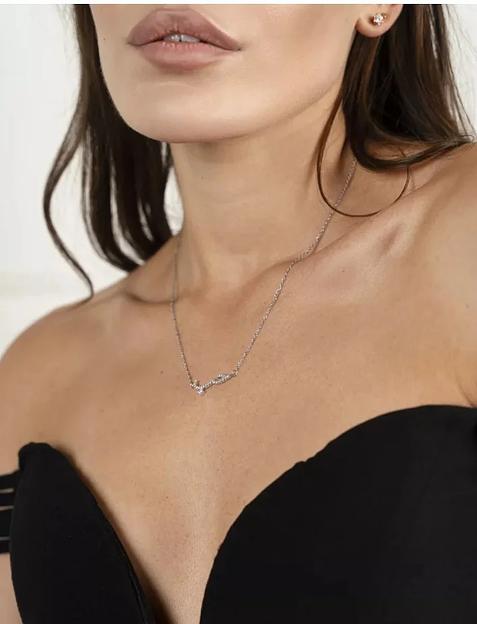 Ожерелье Pandora «Любовь» (арабская вязь), серебро 925 с цирконом фото 4