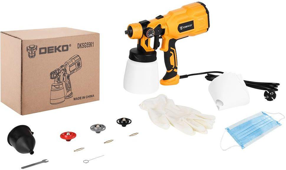 Краскопульт Deko DKSG55K1 HVLP 550Вт бак:800мл 100-200мл/мин фото 2
