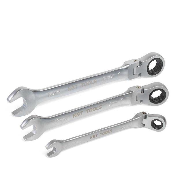 Ключ гаечный комбинированный трещоточный с шарниром 13 мм серия KBT-PROFESSIONAL фото 10