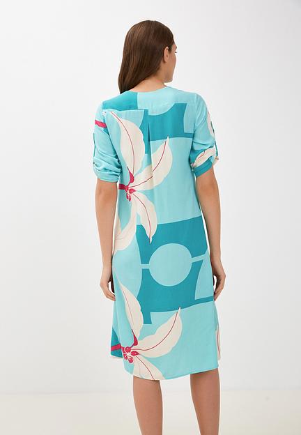 Повседневное платье бирюзовое Elit by Ter-Hakobyan опт фото 3