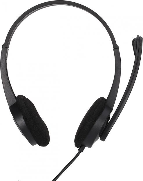 Наушники с микрофоном Оклик HS-M600 черный/черный 1.6м накладные оголовье (1900372) фото 7