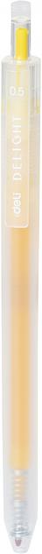 Набор ручек гелев. автоматическая Deli Delight (EG118-YL-P) прозрачный жел. черн. кор.карт. (12шт) линия 0.5мм фото 2