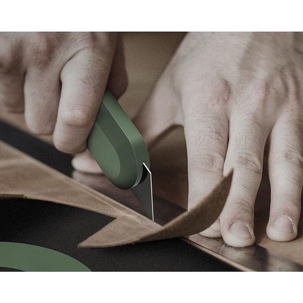 Нож Deli Набор технических ножей "Home Series Green" Deli HT4003L (ножи 9мм+18мм+Т-образный), эксклюзивный дизайн, корпус из высококачественного софттач пластика фото 5