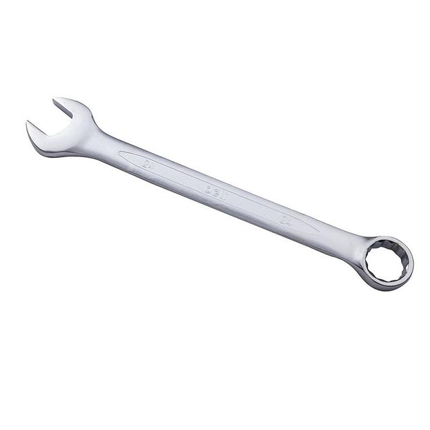 Ключи Deli Набор комбинированных гаечных ключей 12 шт Deli DL130012A размеры 6,8,10,11,12,13,14,15,17,19,22,24мм, матовая хромированная поверхность, чехол из ткани Оксфорд фото 6