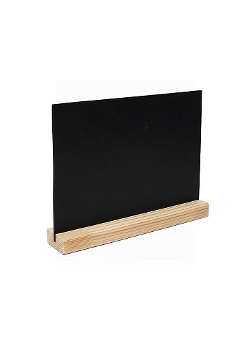 Табличка 210*150 мм. А5 меловая горизонт. тейбл тент на дерев. подставке /1/5/15/ фото 1