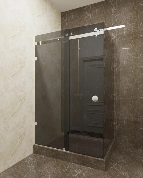 Душевое ограждение КазСтекло КС-120КО тонированное чёрное фото 1