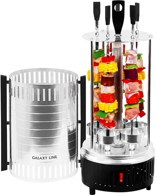 Шашлычница электрическая Galaxy Line GL 2610 1000Вт серый фото 7