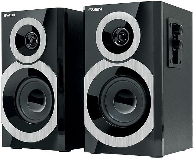 SVEN SPS-619, чёрный, акустическая система 2.0, мощность 2х10 Вт(RMS) SVEN SPS-619 Black (SV-011277) фото 1