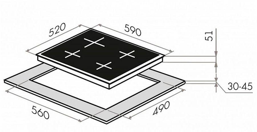 Варочная поверхность Maunfeld EEHS.64.4S нержавеющая сталь фото 3