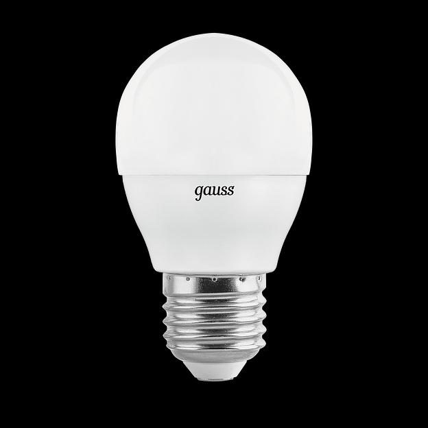 Лампа светодиодная Gauss Elementary 7Вт цок.:E27 шар 220B св.свеч.бел.нейт. (упак.:10шт) (53227T) фото 1