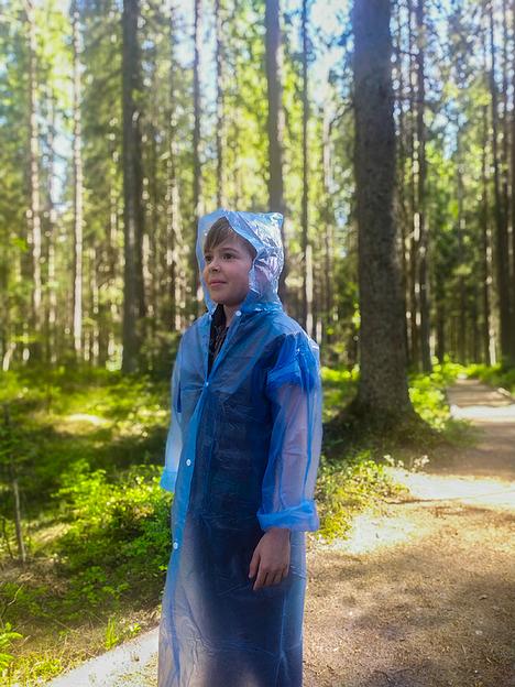 Детский виниловый дождевик на кнопках фото 3