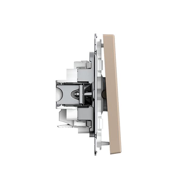 ARTGALLERY 1-клавишный ВЫКЛЮЧАТЕЛЬ, 10АХ, механизм, быстрозажимные клеммы, ПЕСОЧНЫЙ фото 3