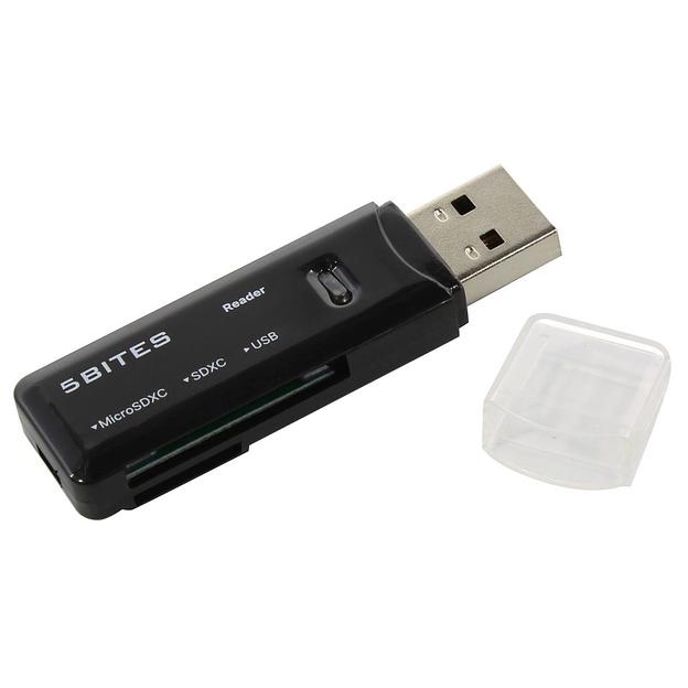 5bites RE3-200BK Устройство ч/з карт памяти RE3-200BK USB3.0 / SD / TF / USB PLUG / BLACK фото 1