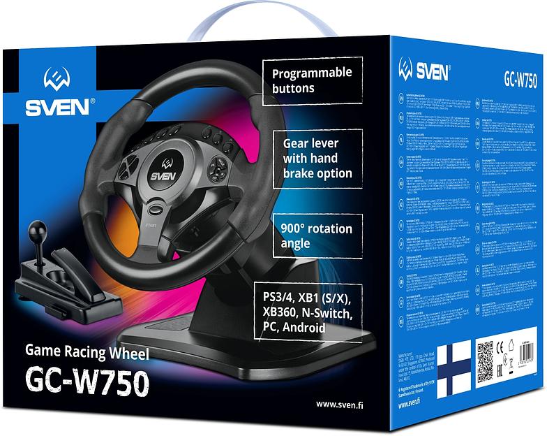 Руль Sven GC-W750 16кноп. (с педалями) черный фото 8