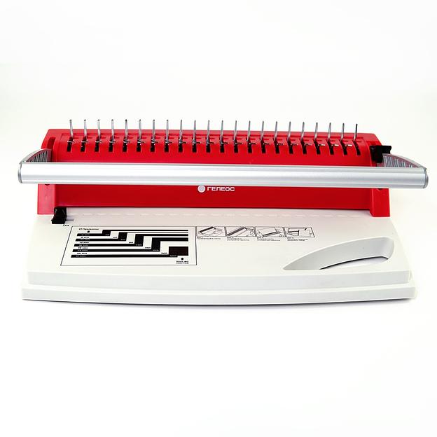 Переплетчик ГЕЛЕОС БП-9+ бело-красный на пластиковую пружину Гелеос БП-9+ бело-красный (БП9пбк) фото 2