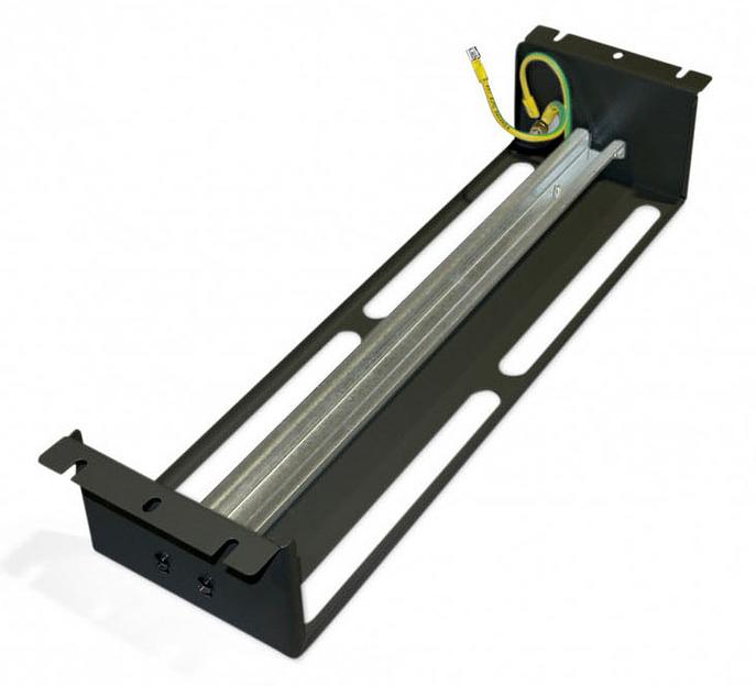 Рейка-DIN Hyperline BPB19-PS-3U-RAL9005 1U черный (упак.:1шт) фото 3