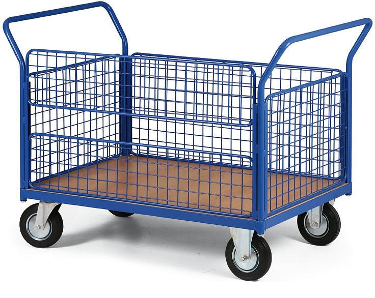 Тележка промышленная — платформа с сеткой фото 1