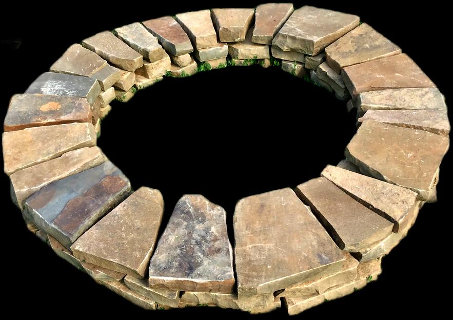 Кострище из камня песчаника Серого 3 кольца /шт (800/1300 мм) фото 1