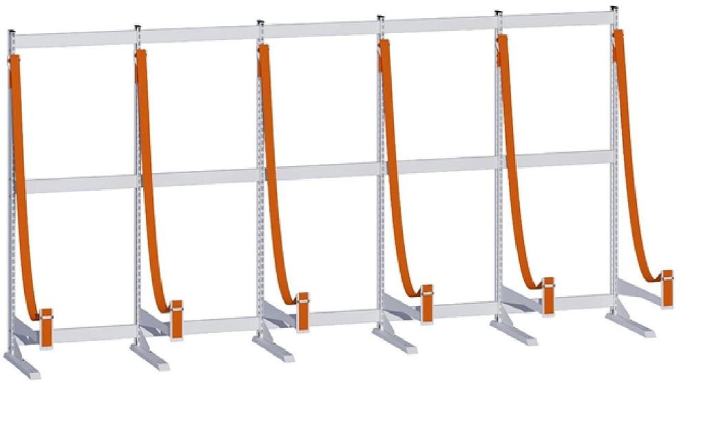 Стеллаж односторонний консольный пятихсекционный 2222х940 мм с гибким ложементом фото 1