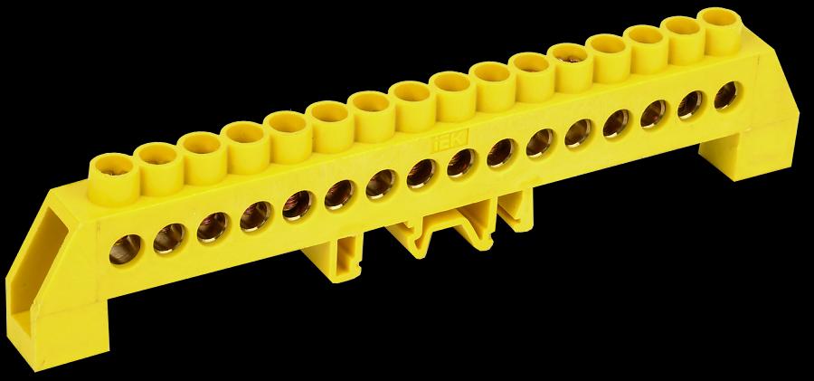 Шина PE земля комбинированный DIN-изолятор типа Стойка ШНИ-8х12-16-КС-Ж (YNN10-812-16DP-K05) фото 1