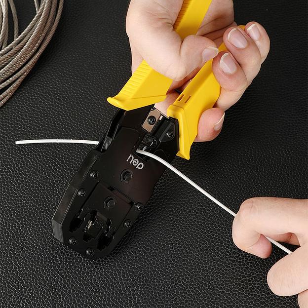 Инструмент обжимной Deli Обжимные клещи Deli DL2468C 8P(RJ-45), 6P(RJ-14 и RJ-12), 4P(RJ-9) 200мм фото 2