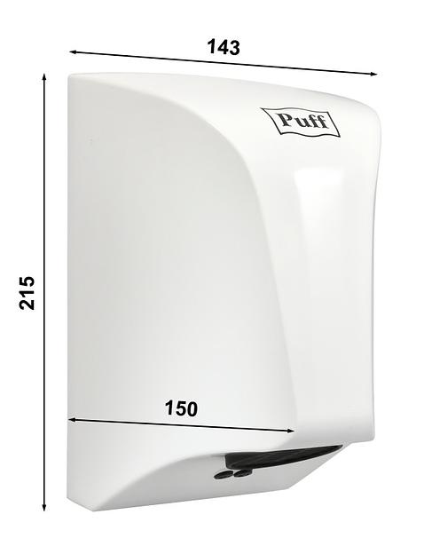 Сушилка для рук Puff 8809 850Вт белый фото 6