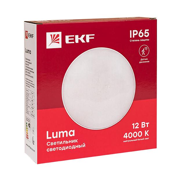 EKF BKL-2400DM-R-12-4000 Светильник светодиодный ЖКХ круг ДПО-2400 с микроволновым датчиком движения 12Вт 4000K IP65 PROxima фото 4