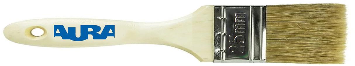 Кисть AURA натуральная щетина 25 мм фото 1