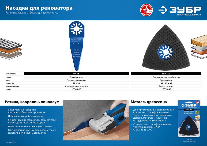 ЗУБР РН-28 UniLock, 28 x 50 мм, OIS-хвост., насадка резак, Профессионал (15569-28) фото 4