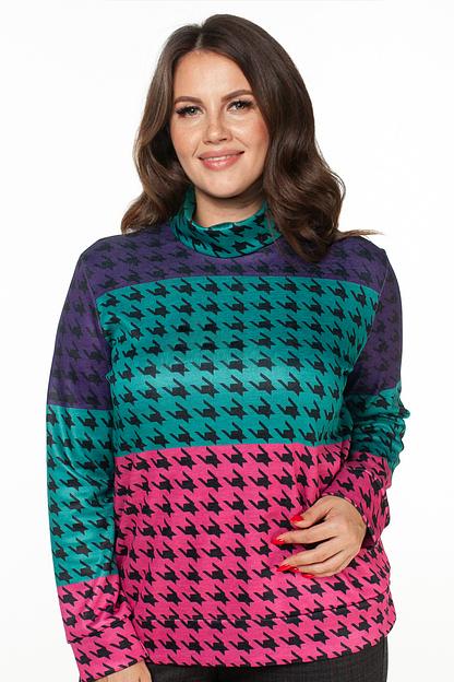 Джемпер женский  4057/08/Черный, розовый, сиреневый  фото 6