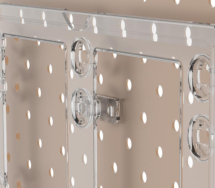 Клипса для крепления рамки ТЕХНО МИНИ на перфорационные отверстия TEСHNO PERFO CLIP фото 1