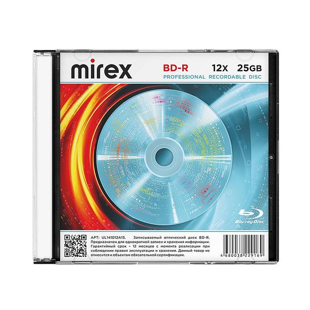 Диск BD-R Mirex 25 Gb, 12x, Slim Case (1), (1/50) фото 1