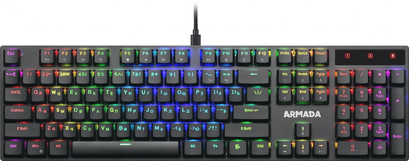Клавиатура механическая DEFENDER (45004) Armada GK-004 RU фото 1