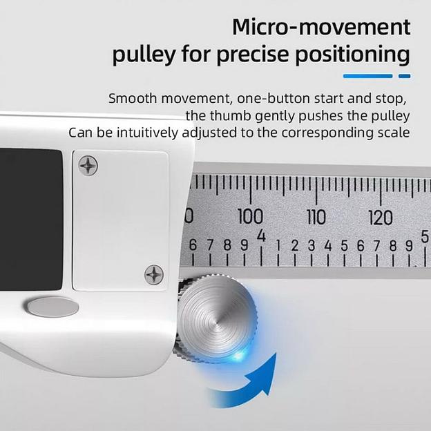Измерительный и разметочный инструмент Deli Электронный штангенциркуль Deli DL91150 150мм, метрическая/дюймовая конвертация, нержавеющая сталь, 3 кнопочное управление, светодиодный дисплей, 1,5В SR44. фото 5