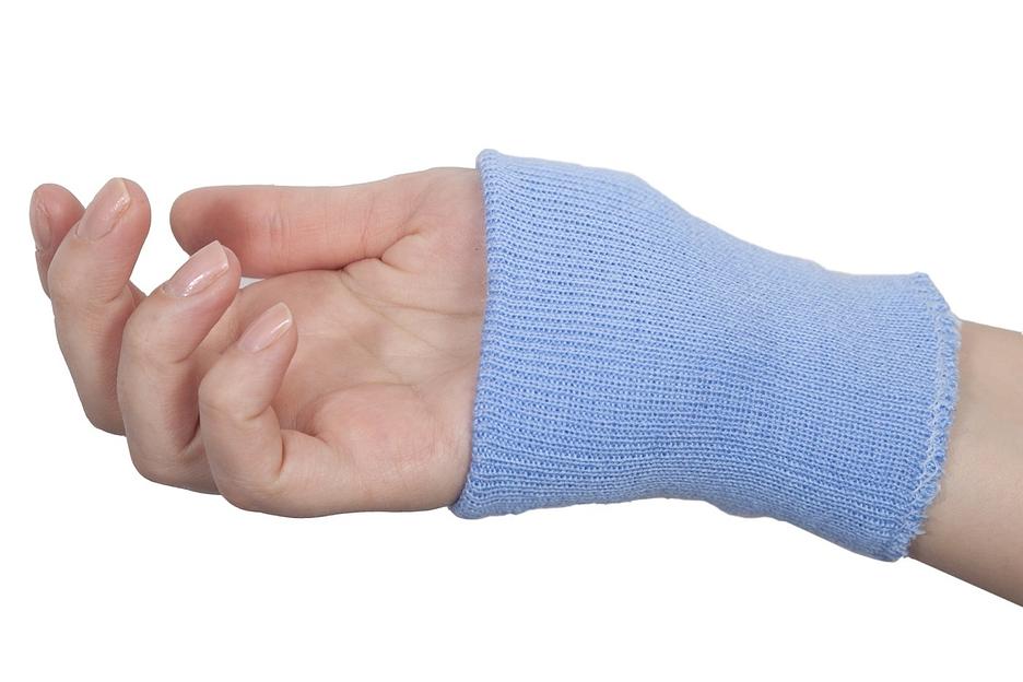 Трикотажные манжеты синие фото 3