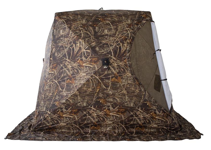 Палатка СТЭК куб 3 КМФ, выход под трубу, 220*220*205 см. фото 3