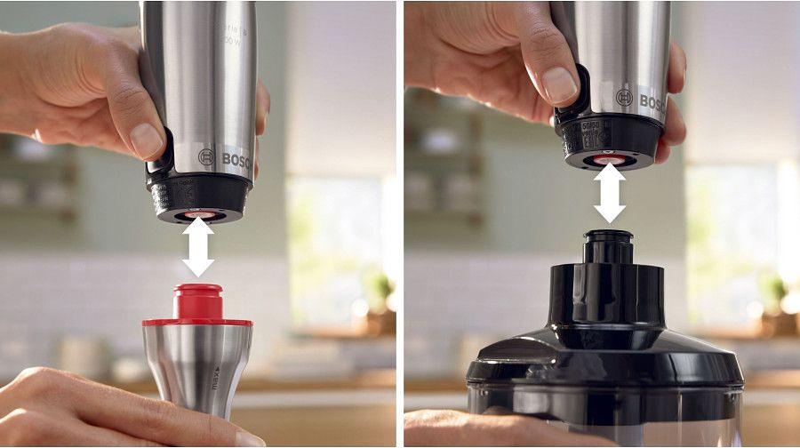 Блендер погружной Bosch MSM6M821 1200Вт нержавеющая сталь/черный фото 4