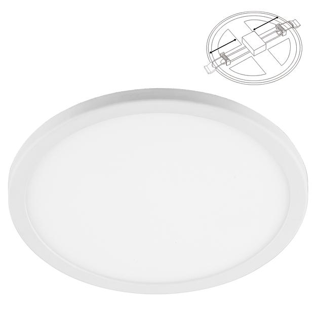 Светильник светодиодный ДВО-6w 2700К 480Лм slim белый с регулируемым монтажным диаметром (до 90мм) фото 1