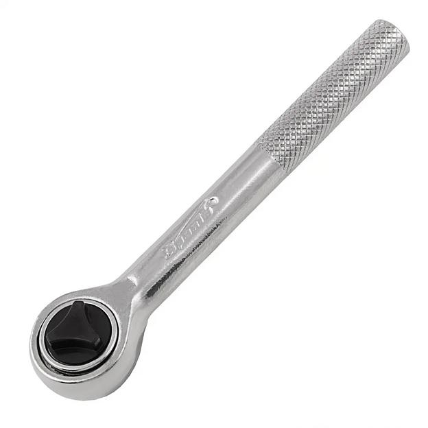 Ключ-трещотка 1/4, 45 зубьев, с переключатем, хром фото 1