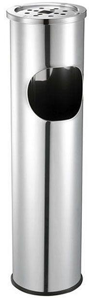 Урна с пепельницей G-teq 8л нержавеющая сталь, зеркальная фото 1