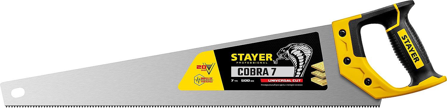 STAYER Cobra 7, 500 мм, универсальная ножовка, Professional (1510-50) фото 1