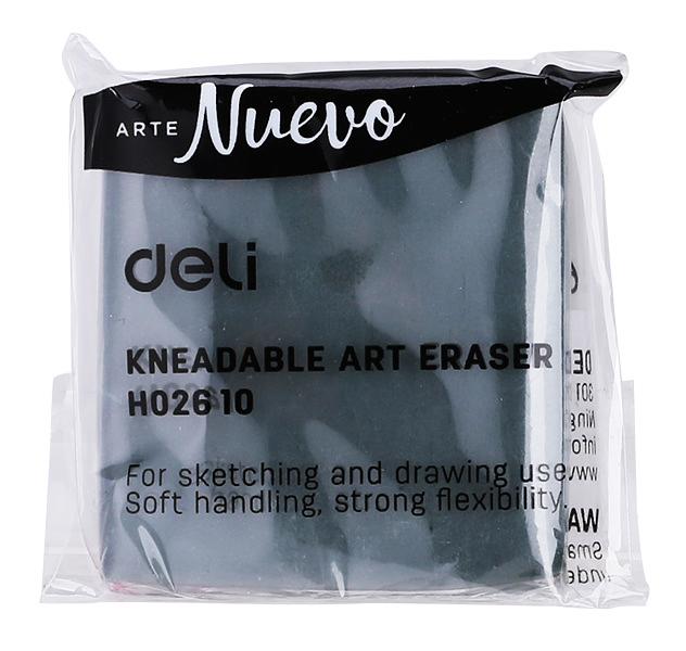 Ластик Deli EH02610 42х42х12мм серый клячка картонный дисплей фото 2